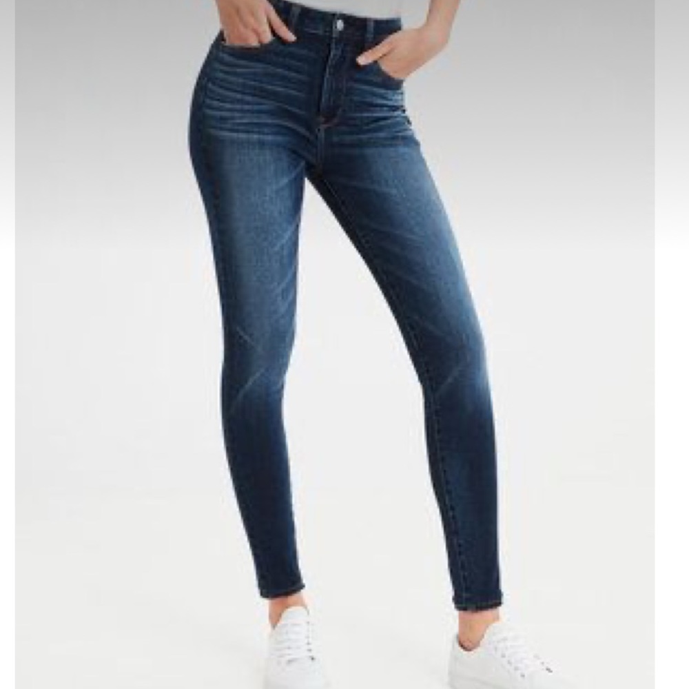 AMERICAN EAGLE Dark Blue Skinny Denim Jeans Pants